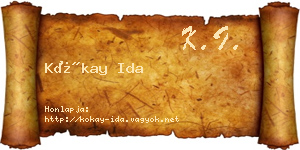 Kókay Ida névjegykártya