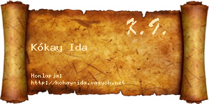 Kókay Ida névjegykártya