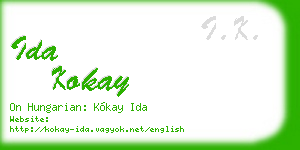 ida kokay business card